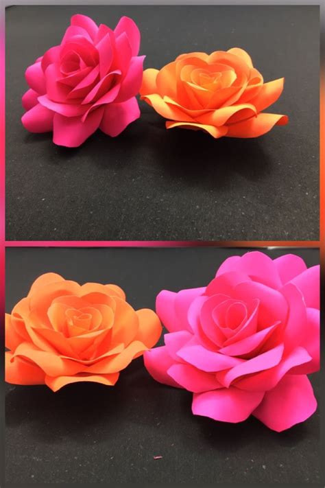 Create a variety of flowers by using different colors, patterns and textures of paper. Paper roses | Paper roses, Paper art craft, Flower art