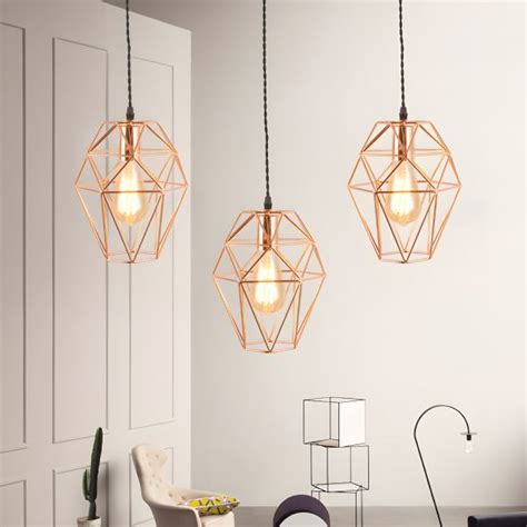 Metal Geometric Shaped Hanging Light Simplicity 1 Light Dining Room