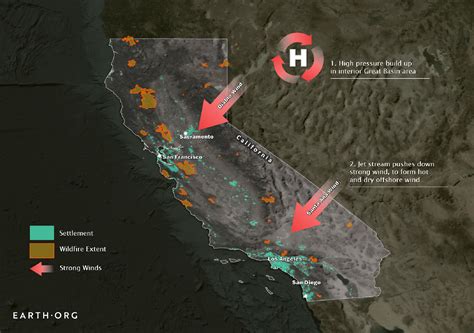 Santa Ana And Diablo Winds To Worsen The California Wildfires Earthorg