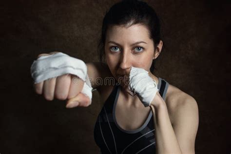 Sexy Woman Fighting Stance Stock Photos Free Royalty Free Stock