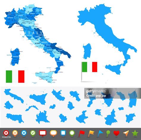 Mappa Dellitalia Vettore Infografico Illustrazione Stock Getty Images