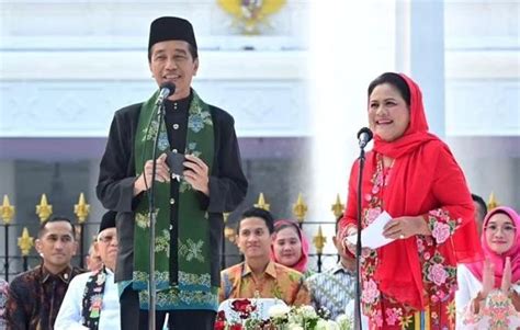 Kembaran Dengan Iriana Jokowi Erina Gudono Tebar Pesona Pakai Kebaya