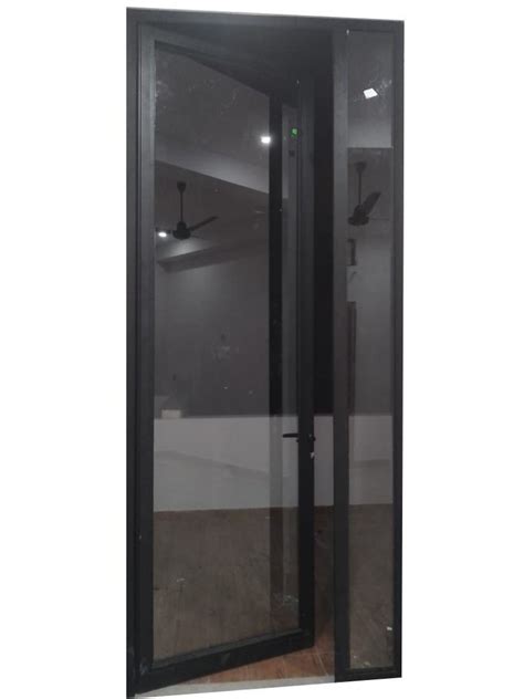 Polished Black Aluminium Door For Home Office And Hotel Thickness