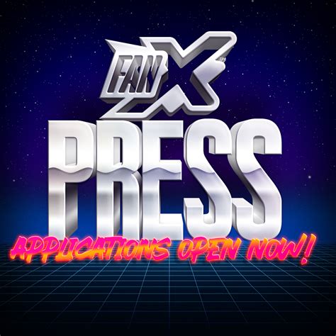 Press Applications Are Now Open Fanx Salt Lake Pop Culture And Comic