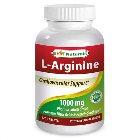 Best Naturals L Arginine 1000mg 120 Ct