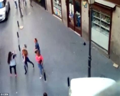 Topless Prostitutes In Madrid Brawl Over Prime Spots For Picking Up Punters Daily Mail Online