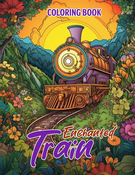 Enchanted Train Printable Coloring Page, Perfect Gift for Train