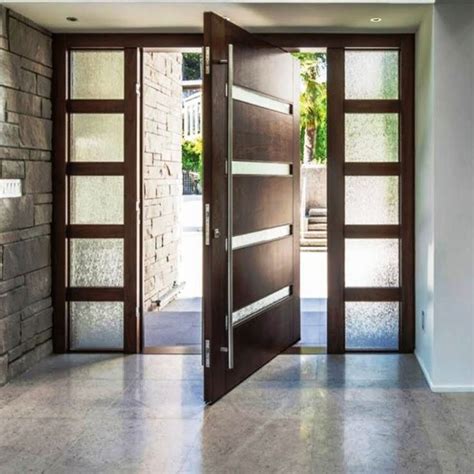 Hot Item Us Villa Main Entry Door Modern Design Pivot Wood Doors