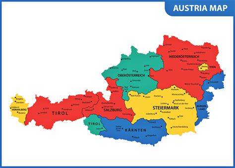 From simple political maps to detailed map of austria. Austria Map of Regions and Provinces - OrangeSmile.com