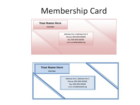 Choose from over a million free vectors, clipart graphics, vector art images, design templates, and illustrations created by artists worldwide! Blank Membership Card Template | Free Word Templates