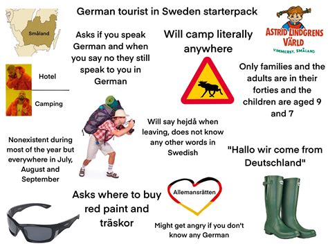 German Tourists In Sweden Starterpack Rstarterpacks Starter Packs