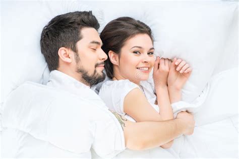 Nice Loving Couple Lying In Bed Stock Image Image Of Inside Expression 65871333