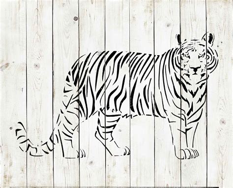 Tiger Stencil Reusable Color Draw Paint Stencil Etsy