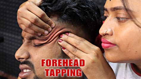 Head Massage And Neck Cracking By Barber Girl Pakhi Body Massage With Oil Forehead Tapping