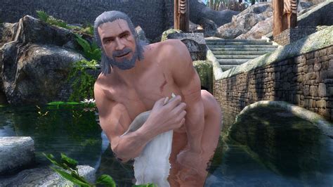 Well Here S A Nude Geralt Skyrim Mod Pc Gamer