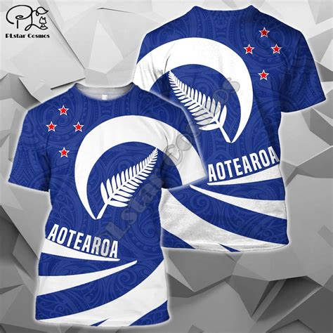 Plstar Cosmos New Zealand Aotearoa Maori 3d Printed Fashion Summer T Shirts Short Sleeve Tee Men
