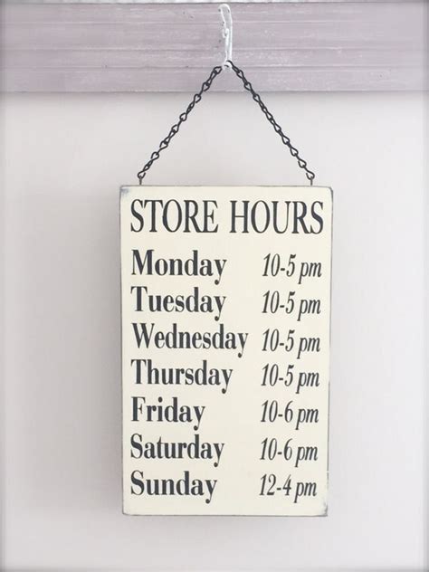 Business Hours Sign Store Hours Sign Boutique Sign Spa