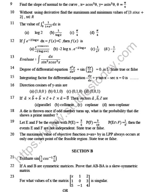 Grade 12 math investigation geometry north west 2021. CBSE Class 12 Mathematics Question Paper 2021 Set B Solved