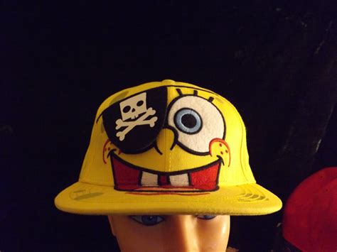 Pirate Spongebob Squarepants Baseball Cap Nickelodeon Yellow Size L