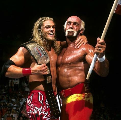 Wwe World Tag Team Champion Edge And Hollywood Hulk Hogan Wrestling