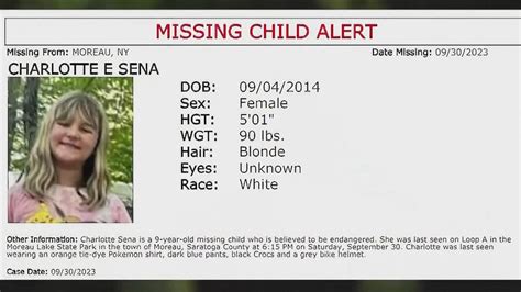 Amber Alert For 9 Y O Missing From State Park Wgrz Com