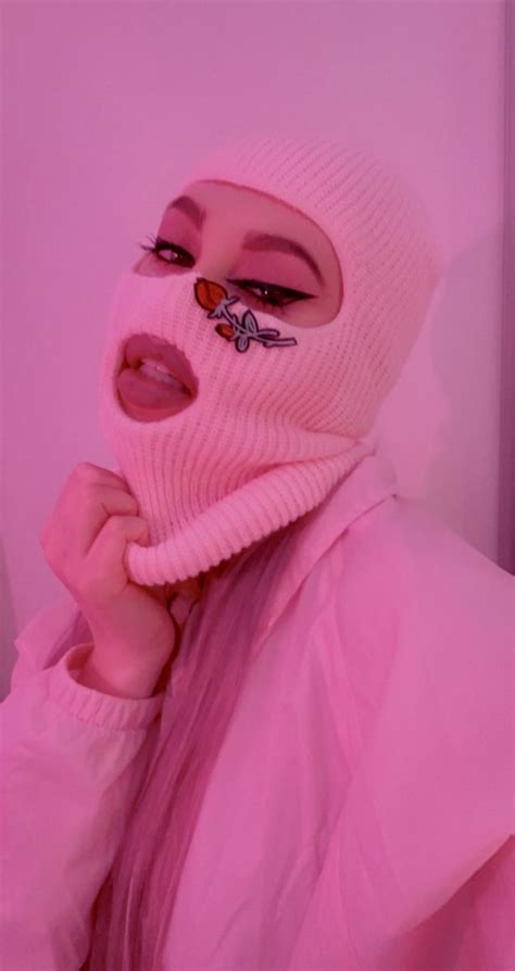 Pink Balaclava Ski Mask Gangster Girl Gangster Girl Swag Girl Style