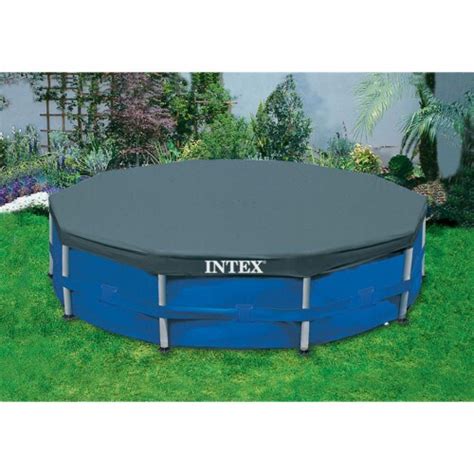 Intex 10ft Round Easy Set Outdoor Backyard Swimming Pool Cover Blue 2