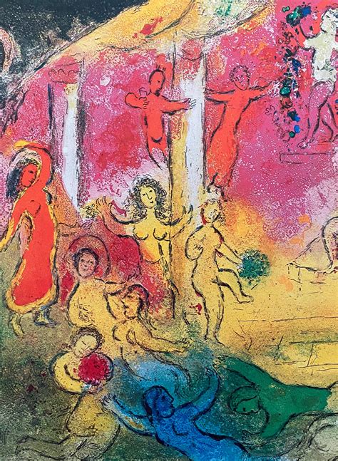 Marc Chagall “temple And History Of Bacchus ” Daphnis Et Chloé