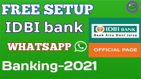 How To Setup Idbi Bank Whatsapp Banking In 2021 Youtube