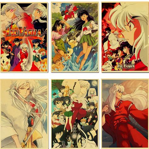 Anime Inuyasha Retro Poster Canvas Painting Anime Posters Home