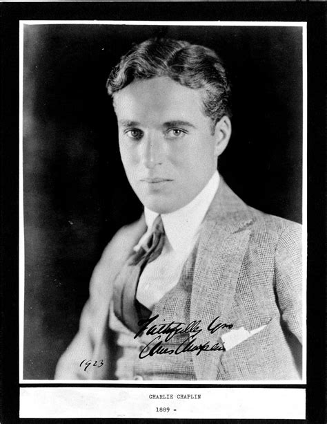 Autographed Photo Charlie Chaplin Comedian New Ulm Art Collection