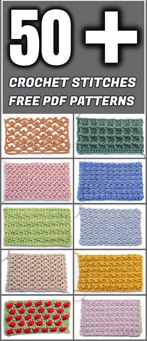 Posted on may 7, 2021 by cross in stitches and tagged crochet. 50+ Crochet Stitches Free PDF Patterns - Yarn & Hooks