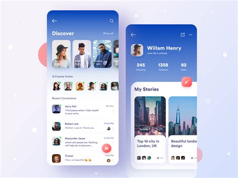 Social App By Mithun Ray Android App Design App Ui Design Mobile App