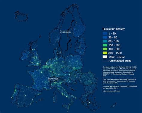 Population Density Of Europe Reurope