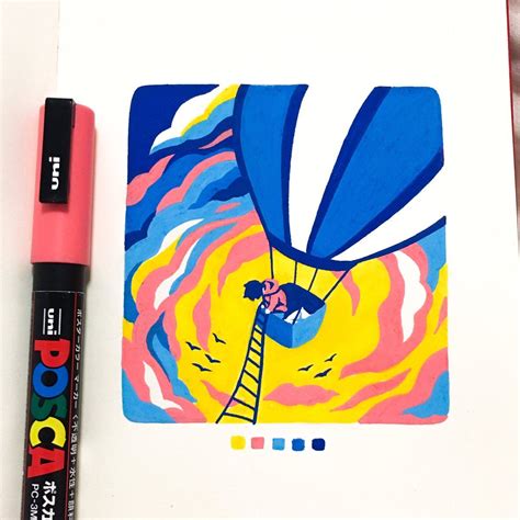 Xianmiu ☁️ On Marker Art Colorful Drawings Art