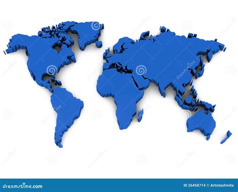 3d World Map Stock Illustration Illustration Of Africa 26458714