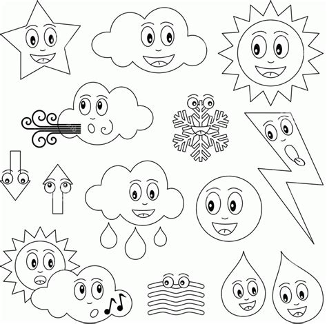 Great for learning about science at school. Weather Coloring Pages Preschool - Coloring Home