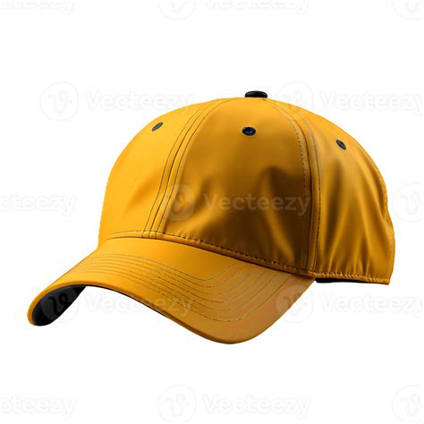 Yellow Baseball Cap Isolated On Transparent Background Cap Cut Out