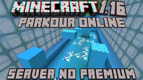 Minecraft 116 Parkour Online En Un Server No Premium Youtube