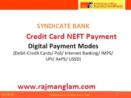 How to pay hdfc credit card payment through neft. How To Pay Syndicate Bank Credit Card Bill Using NEFT