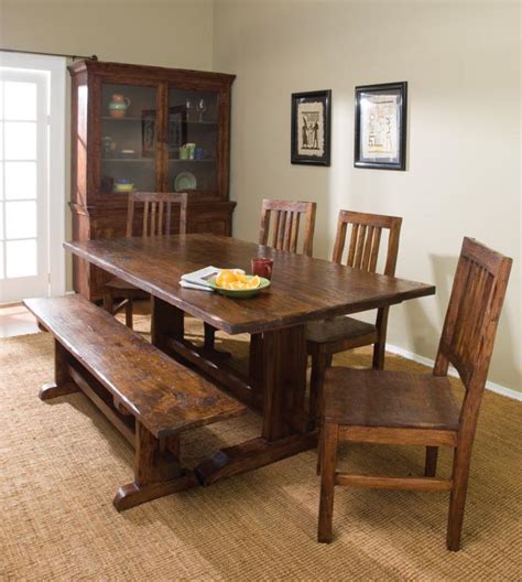 Best kitchen table bench home design ideas. Dining Room Tables with Benches - HomesFeed