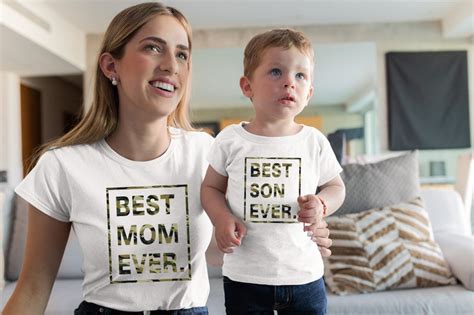 Mother And Son Outfit Mom Son Matching T Shirts Matching Mom Etsy