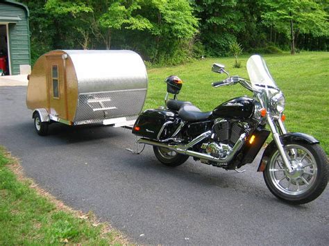 Home Built Teardrop Trailer Made For Towing With A Honda Shadow