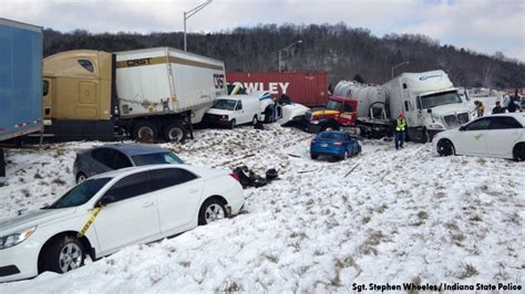 40 Vehicles Involved In Massive Pile Up Crash On I 74 Near Indiana Ohio