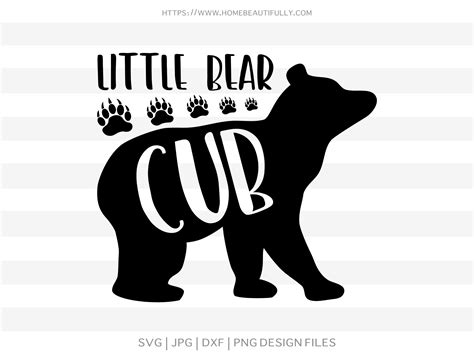 Little Bear Cub - Free SVG Cut File | Home Beautifully