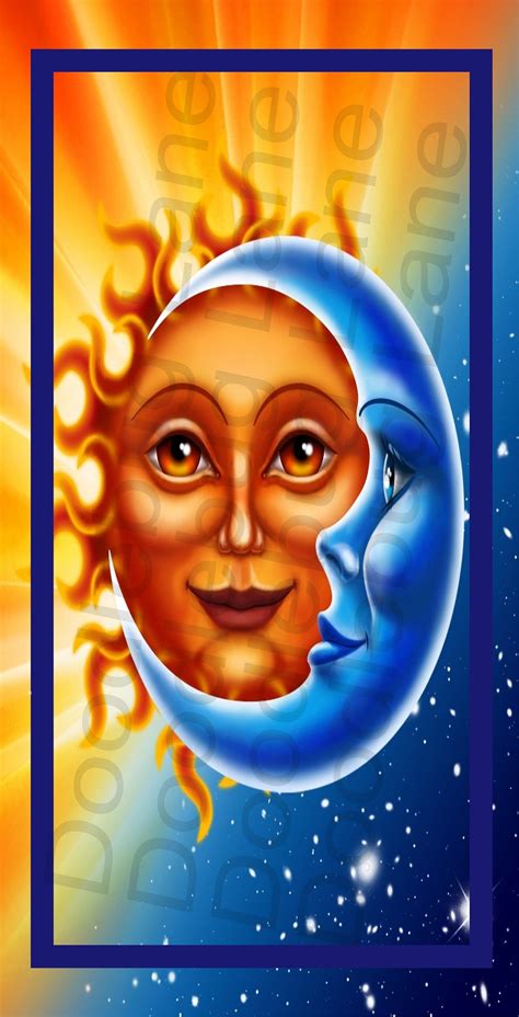 Metal Wreath Sign Moon And Sun Orange And Blue Celestial Etsy Moon Stars Art Moon Painting