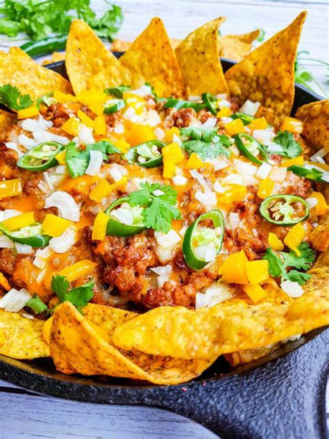 Easy Beef Nachos Best Homemade Nacho Recipe Finger Food Appetizers Snacks Party Food