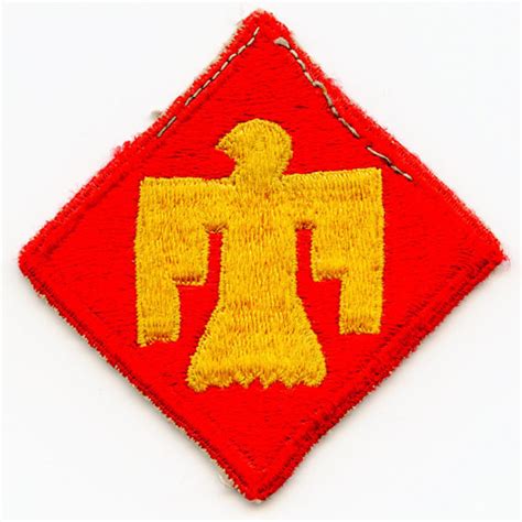 Wwii Us Army 45th Infantry Division Aka Thunderbird Patch Flying