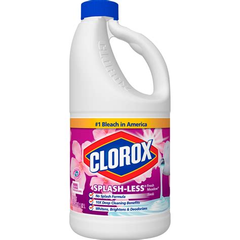 Clorox Concentrated Splash Less Liquid Bleach Fresh Meadow All