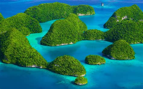 Island Tropical Indonesia Beach Sea Forest Limestone Turquoise Green Exotic Summer